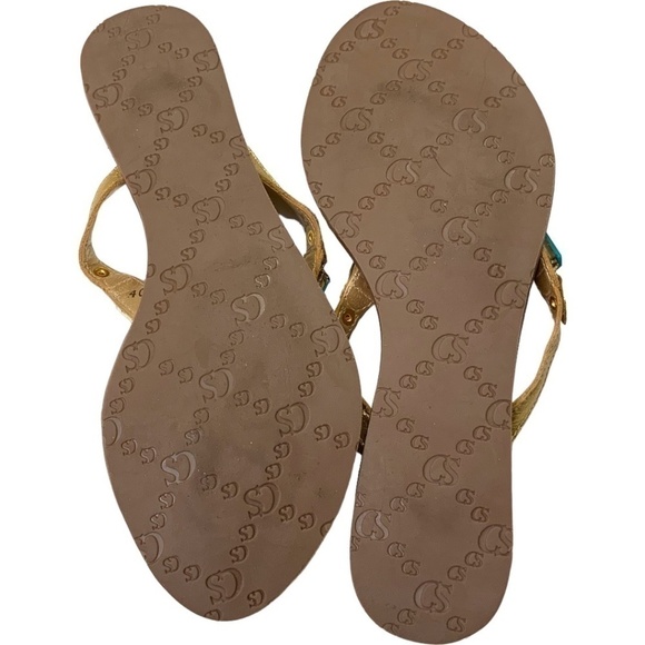 CARMEN STEFFENS Vt Dourado Womens Slide Thong Flat Sandals size 5 MADE IN BRAZIL - Picture 6 of 7